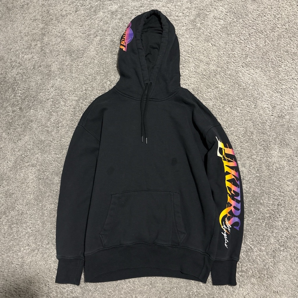 NBA Black Hoodie with Multicolor Graphic